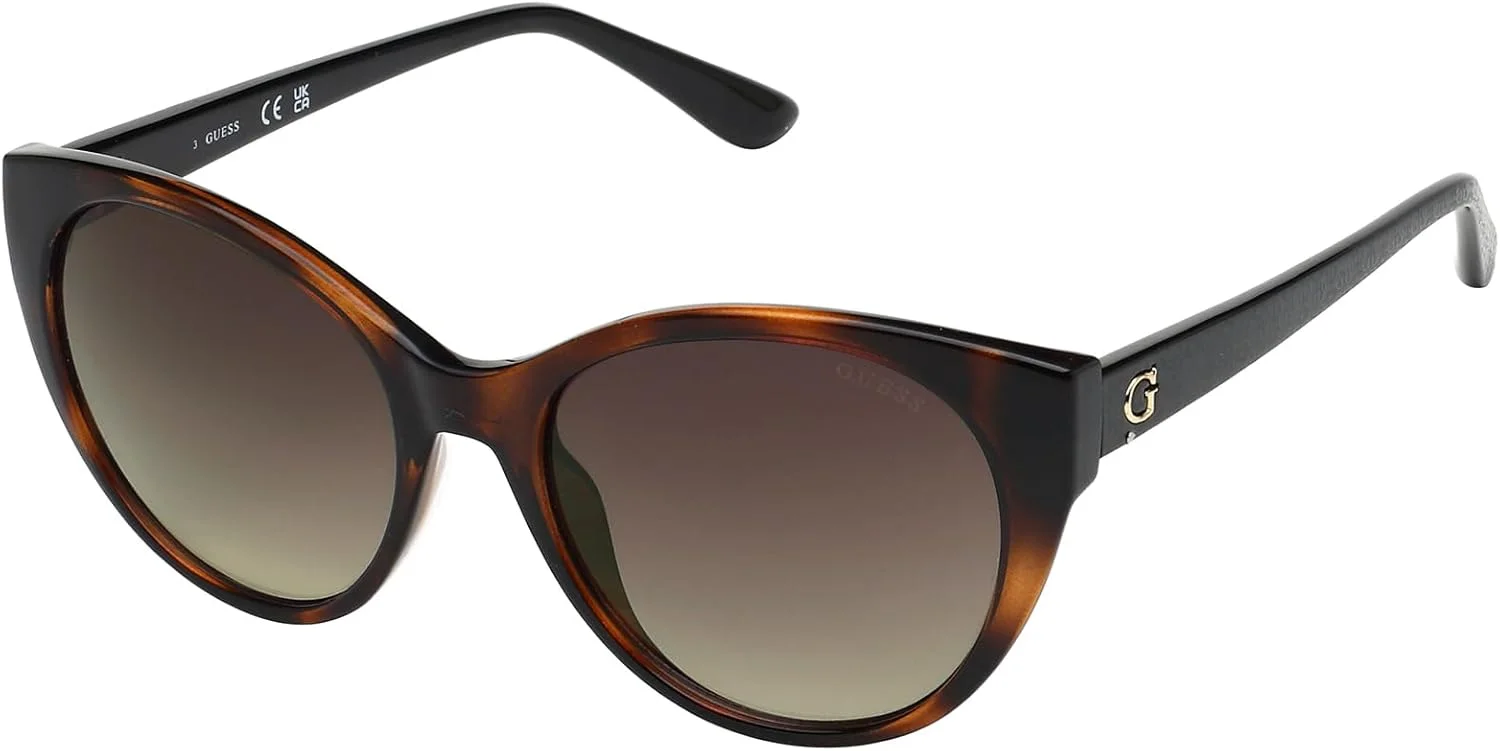 عینک آفتابی زنانه گربه ای حدس GU7599-50G، سایز 56 میلی متر، قهوه ای، قهوه ای، 56 میلی متر