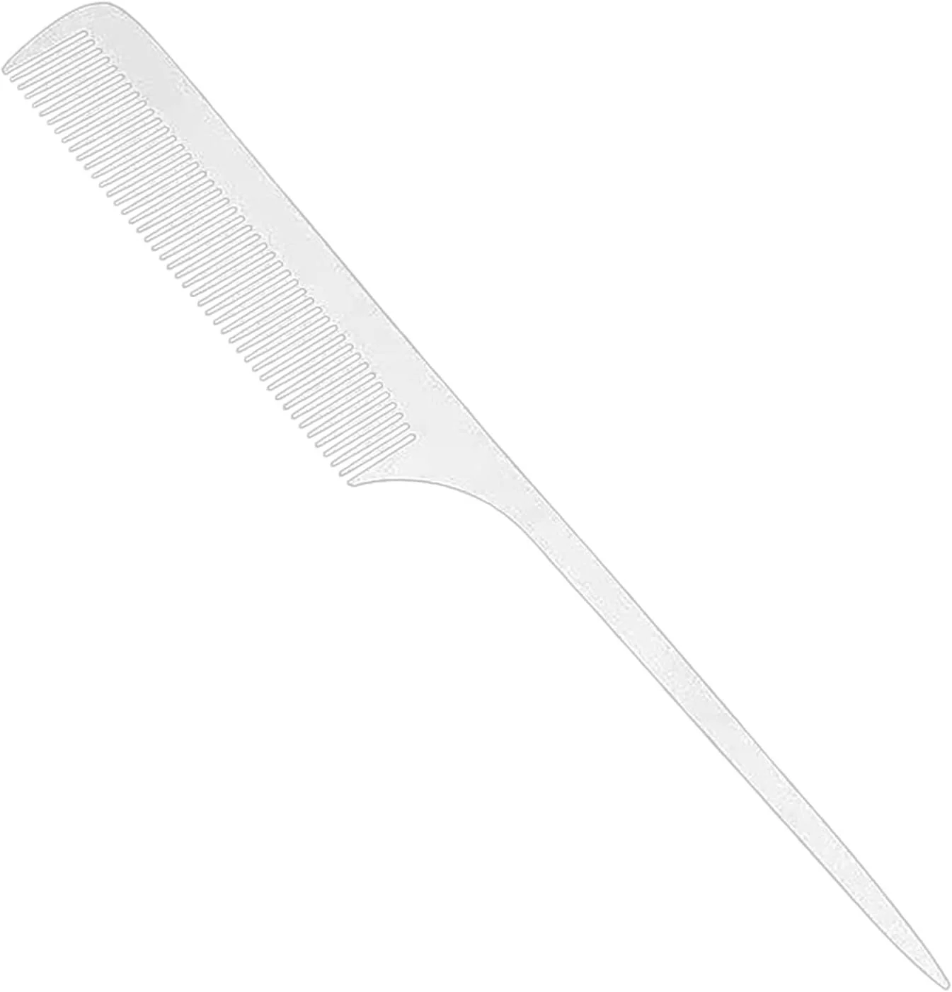 دو عدد شانه دم موشی فلزی نقره ای، شانه موی دم موشی برای برش دقیق، شانه آرایشگری استیل ضد زنگ برای حالت دادن و برش مو