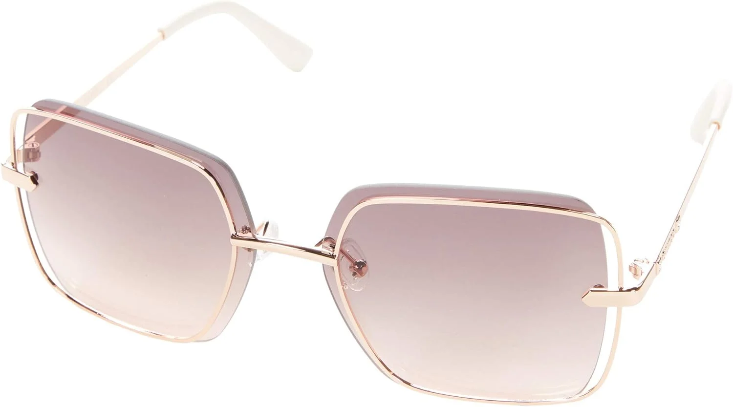 عینک آفتابی GUESS GF6130 طلایی رز براق/بورگاندی گرادیان سایز تک