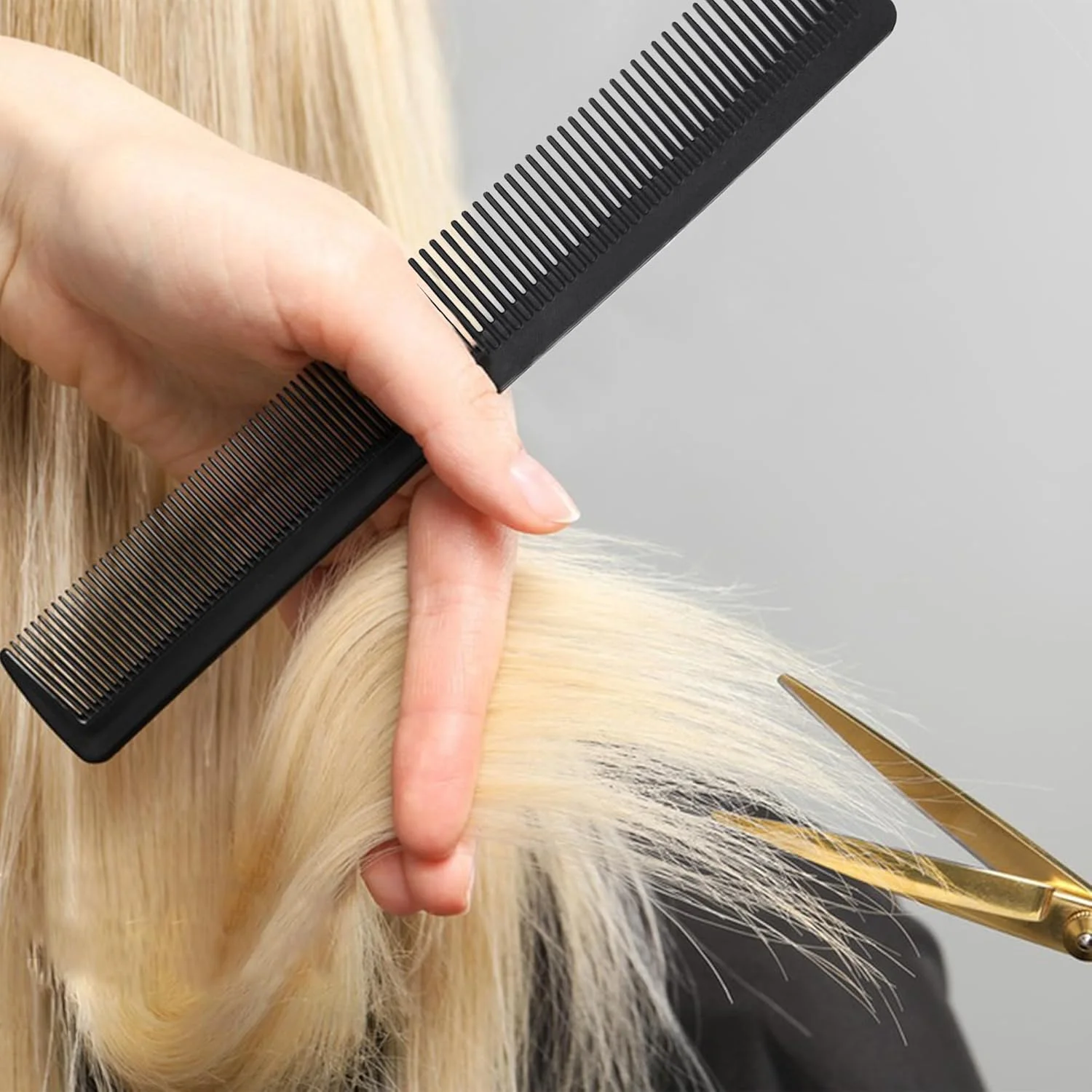 مجموعه 3 عددی شانه آرایشگری Juxiamal، مقاوم در برابر حرارت، شامل شانه دم موشی، شانه دندانه درشت و شانه دندانه ریز برای خانم ها و آقایان