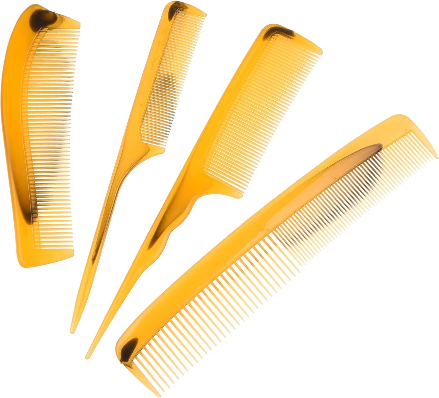 مجموعه شانه پلاستیکی 10 عددی Kare & Kind - دندانه ریز، درشت و پهن - شانه دم باریک، آرایشگری، چند منظوره، جیبی و پارویی - مناسب برای حالت دادن، آرایشگری، مرتب کردن و رنگ کردن مو - برای آقایان، خانم ها و تمام سنین