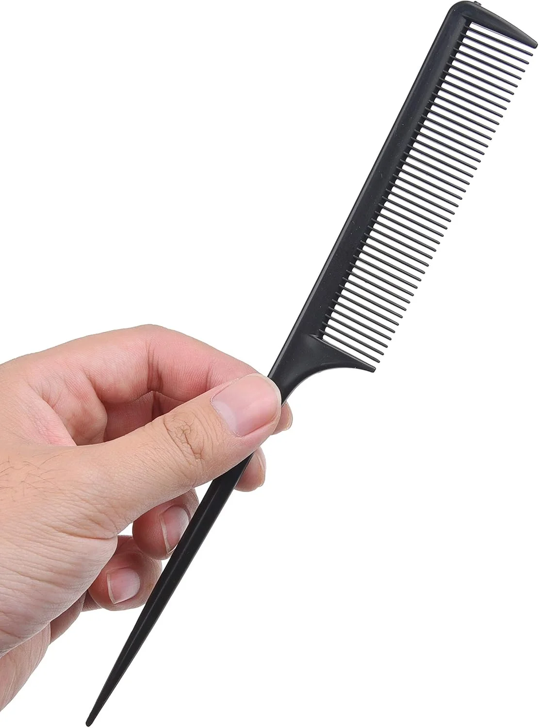 شانه حالت دهنده Kare Kind - بسته 12 عددی - رنگ مشکی - شانه های دم موشی دندانه ریز - جنس پلاستیکی - مناسب برای حجم دادن، مرتب کردن، پوش دادن ریشه، تقسیم بندی، رنگ کردن، حالت دادن مو - مردانه زنانه - هدیه