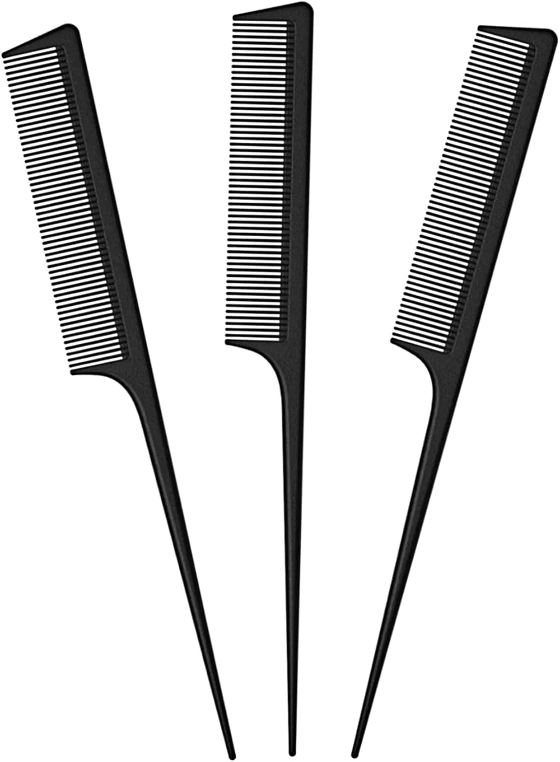 شانه موی دسته سوزنی دقیق JeoPoom [بسته 3 عددی]، شانه آرایشگری حرفه ای، شانه مو، نشکن، آنتی استاتیک برای مو و ریش برای مردان و زنان با انواع مختلف مو