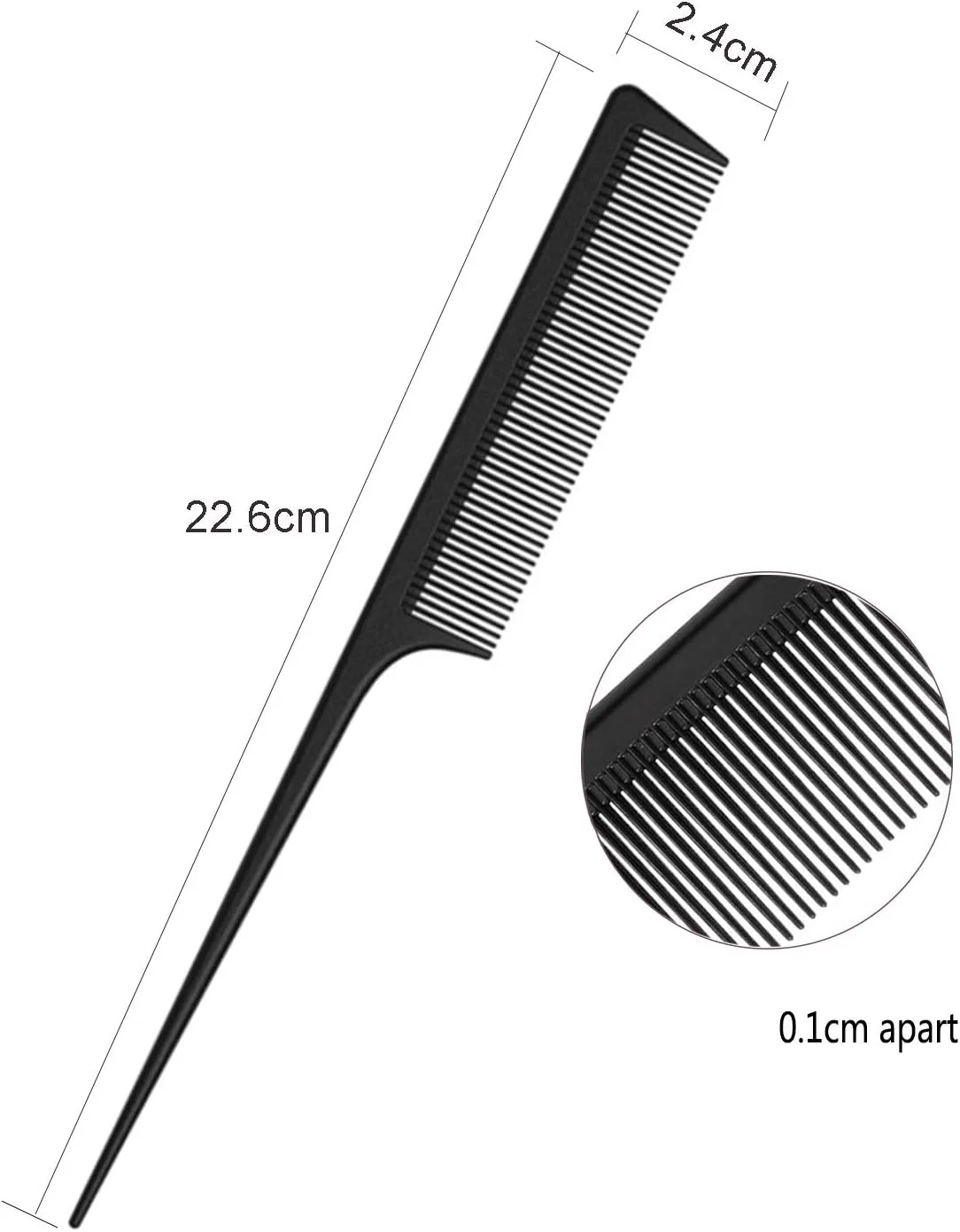 شانه موی دسته سوزنی دقیق JeoPoom [بسته 3 عددی]، شانه آرایشگری حرفه ای، شانه مو، نشکن، آنتی استاتیک برای مو و ریش برای مردان و زنان با انواع مختلف مو
