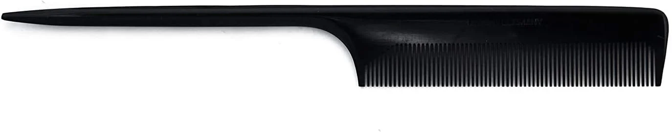 شانه دم موشی هانکی دوری تونی مشکی، مناسب برای پوش دادن، بلند کردن و حالت دادن به مو، فیبر کربن و دم فلزی استیل برای استفاده در سالن های آرایشی یا منزل، مناسب برای آقایان و بانوان