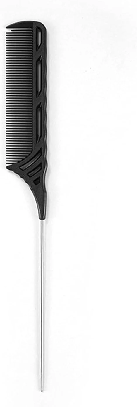 شانه دم باریک حرفه ای Homgee، 22.6 سانتی متری، شانه موی دم موشی، استیل ضد زنگ، ضد الکتریسیته ساکن و مقاوم در برابر حرارت، شانه دم باریک سبک وزن برای انواع مو