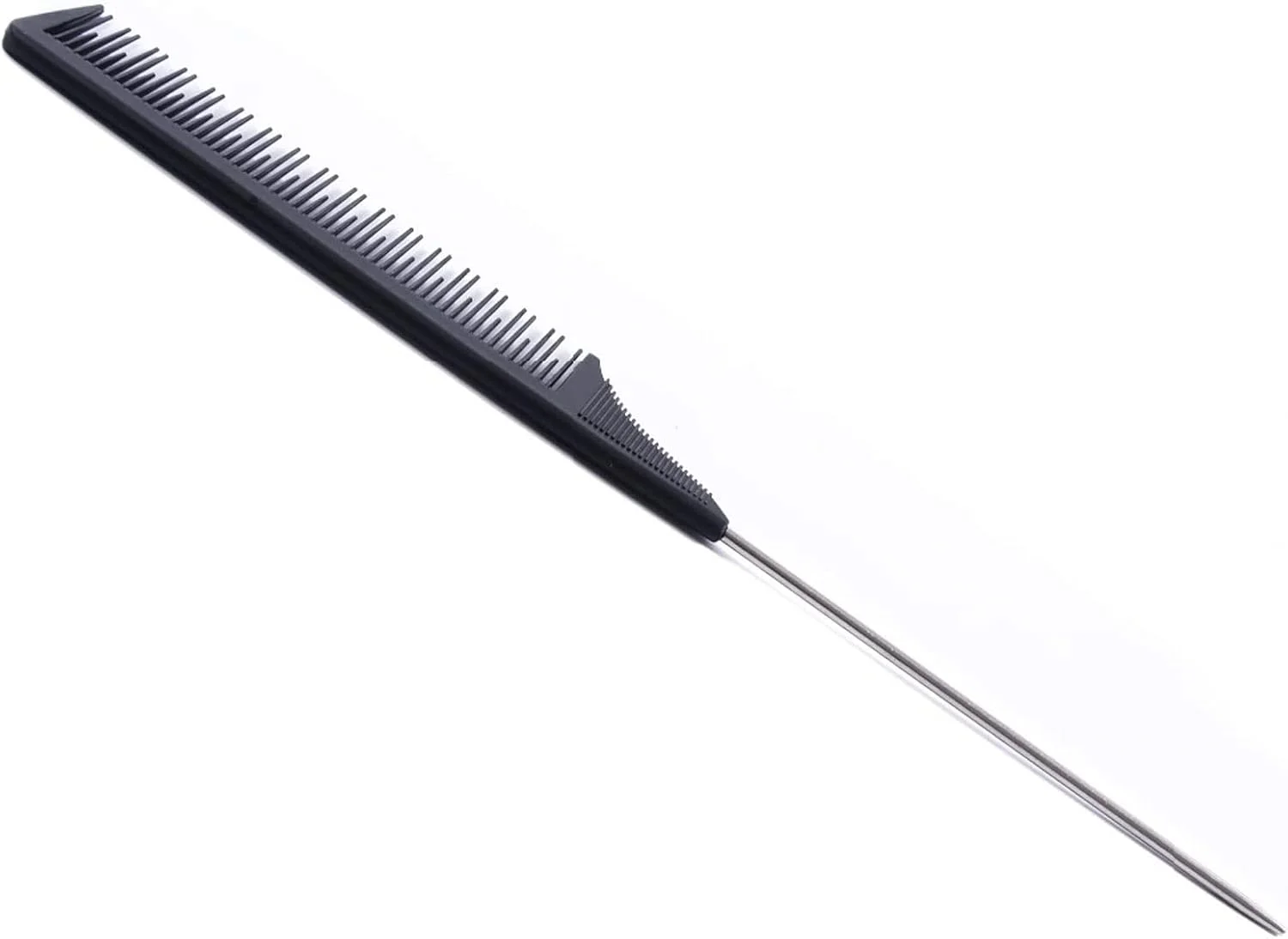 شانه مو هودور، 1 عدد شانه دم فلزی، شانه دم موش مشکی برای حالت دادن و آرایش مو