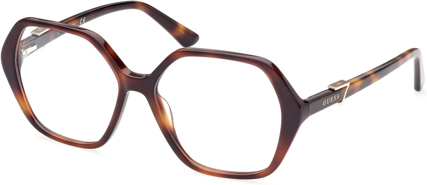 عینک طبی زنانه گس، مدل GU2875، طرح هندسی، سبک فشن (هاوانا بلوند، لنز دمو)