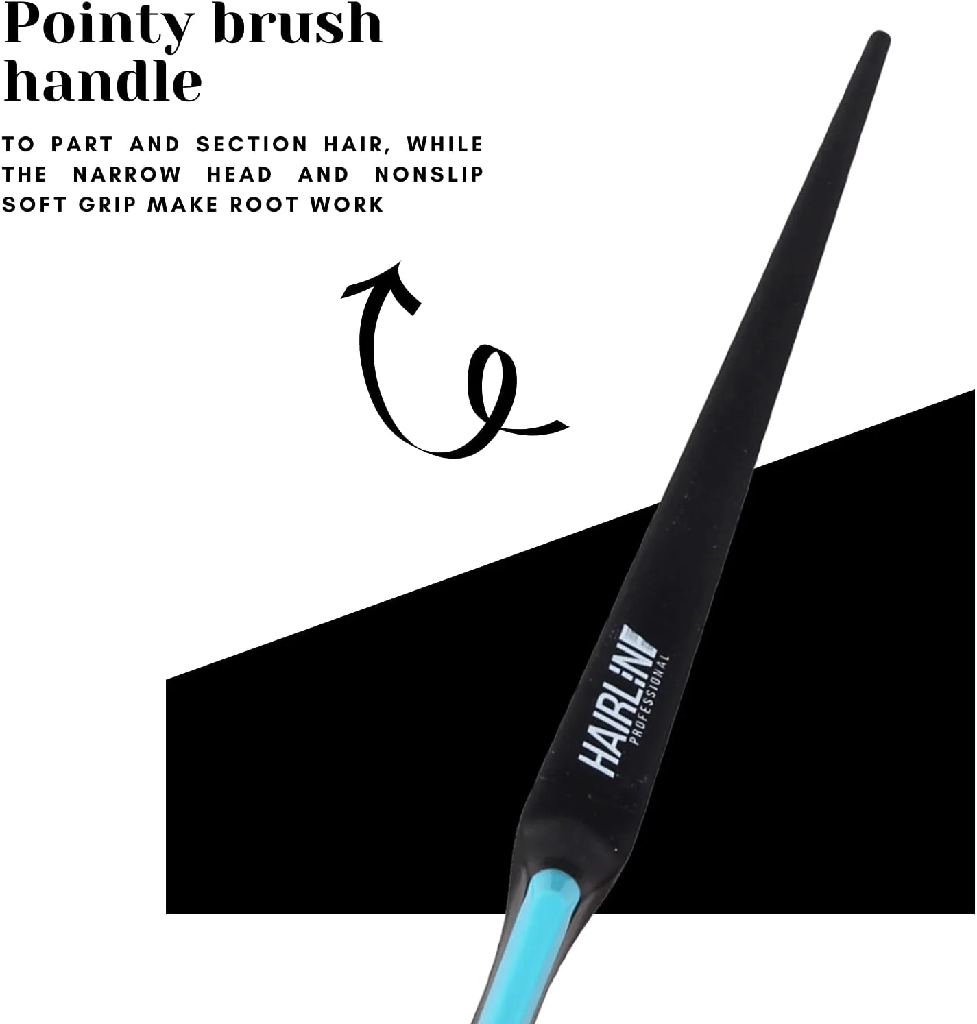 شانه مو حرفه ای Hair Line با 5 ردیف دندانه، بادوام و انعطاف پذیر، مناسب برای حالت دادن، پوش دادن، باز کردن گره، تقسیم کردن و حجم دادن به مو - آبی