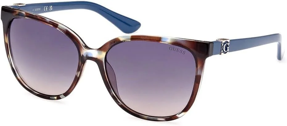 عینک آفتابی زنانه گس GU786492B58 با فریم گرد و کامل، عرض عدسی 58 میلی متر، آبی/متفرقه/دودی گرادیان