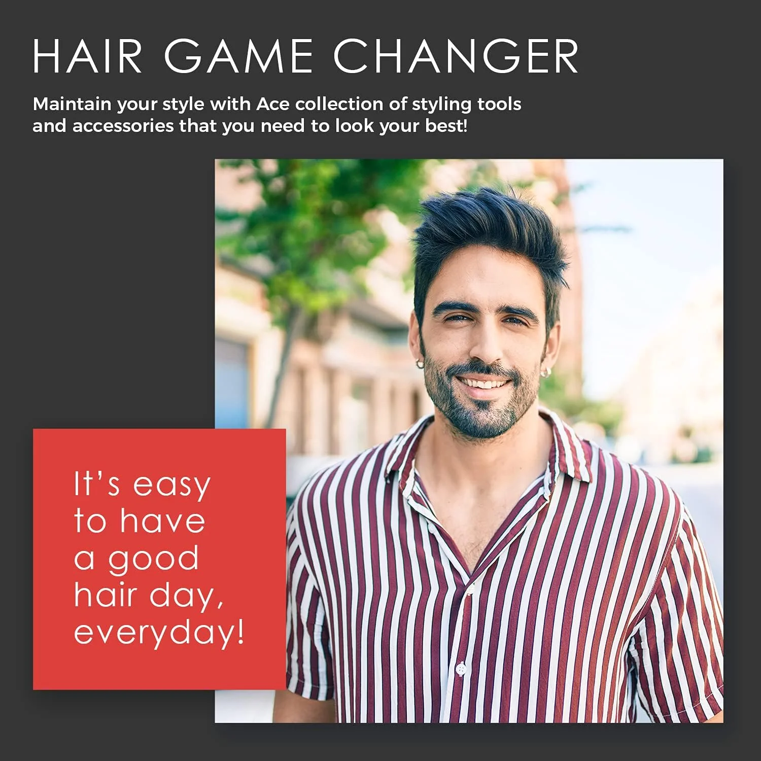 شانه حالت دهنده گودی ایس، مشکی، 7.5 اینچ