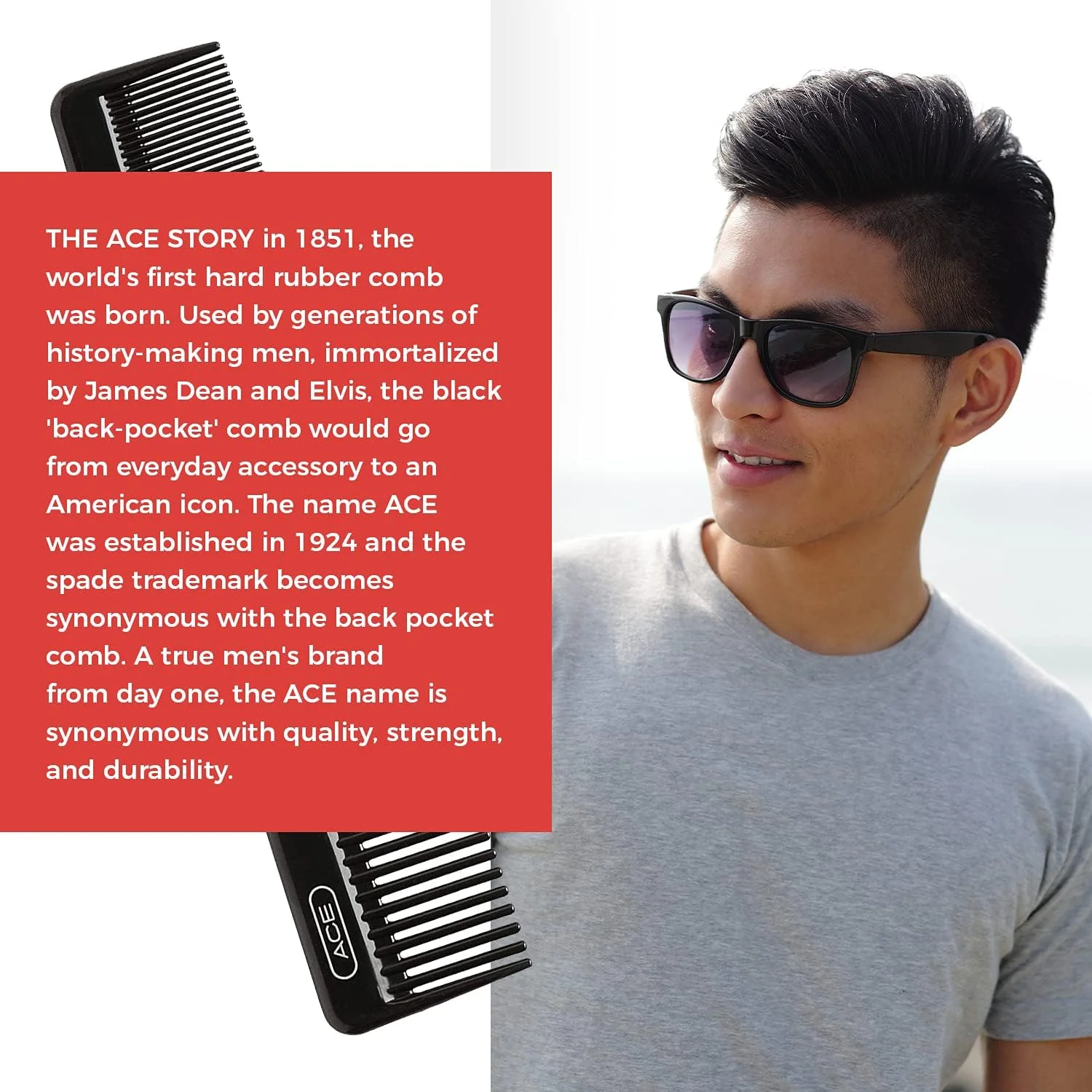 شانه حالت دهنده گودی ایس، مشکی، 7.5 اینچ