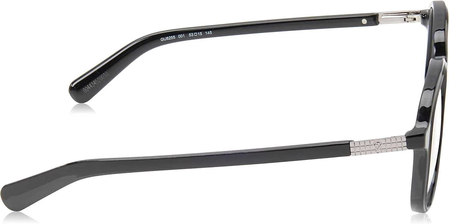 عینک طبی مربعی شکل گس GU825500153 مناسب برای آقایان و بانوان، سایز عدسی 53 میلی متر، مشکی براق