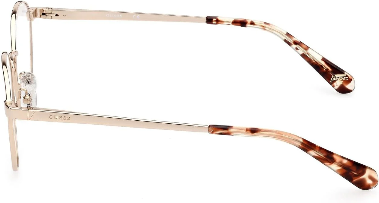 عینک طبی زنانه گس GU522103251 با فریم فلزی گرد، فریم کامل، سایز عدسی 51 میلی متر، طلایی کم رنگ