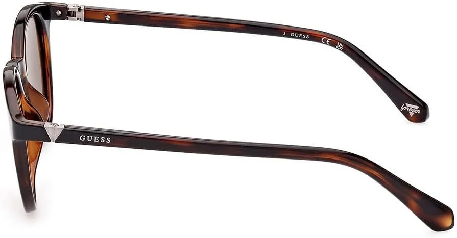 عینک آفتابی گرد فول ریم مدل GU521652H51 از Guess برای آقایان و بانوان، عرض عدسی 51 میلی متر، هاوانای تیره/قهوه ای