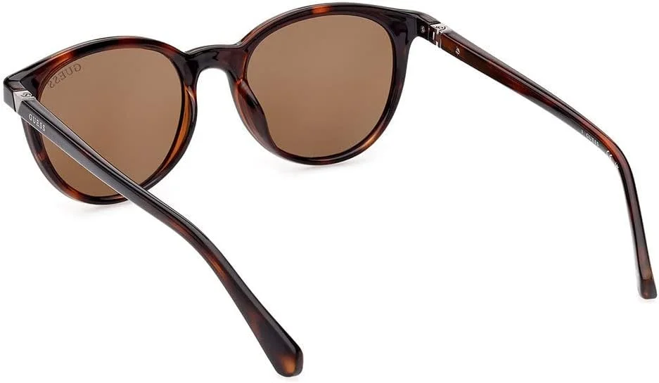 عینک آفتابی گرد فول ریم مدل GU521652H51 از Guess برای آقایان و بانوان، عرض عدسی 51 میلی متر، هاوانای تیره/قهوه ای