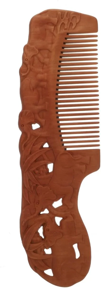 شانه مو FRCOLOR، شانه طراحی قابل حمل برای زنان، ابزار ماساژ مو، دسته صاف، جنس طبیعی