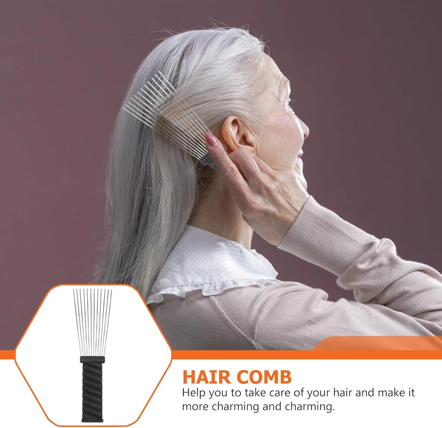 شانه بافت مو FOMIYES با دندانه فلزی: 2 عدد شانه دندانه پهن فلزی برای موهای فر، شانه تخت برای باز کردن گره مو، ابزار حالت دهی مو برای مردان و زنان، لوازم جانبی حالت دهی مو