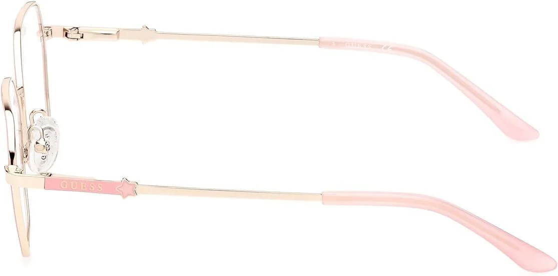 عینک طبی فلزی مربعی گس GU922307247 مناسب برای خانم ها و آقایان، سایز عدسی 47 میلی متر، صورتی براق، صورتی براق، 47 میلی متر