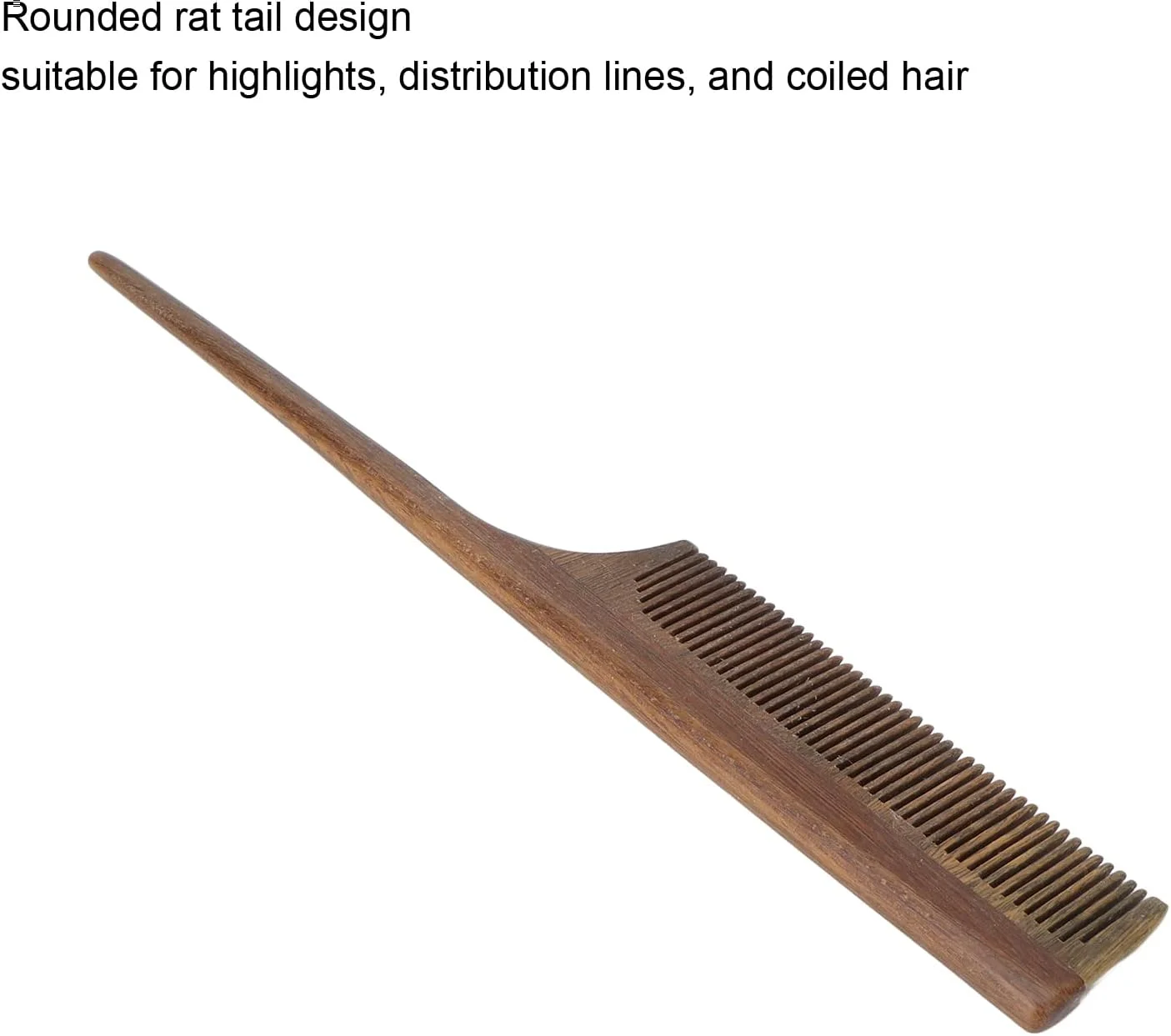 شانه دم موشی چوبی FAYY، شانه موی نفیس دست ساز برای مو