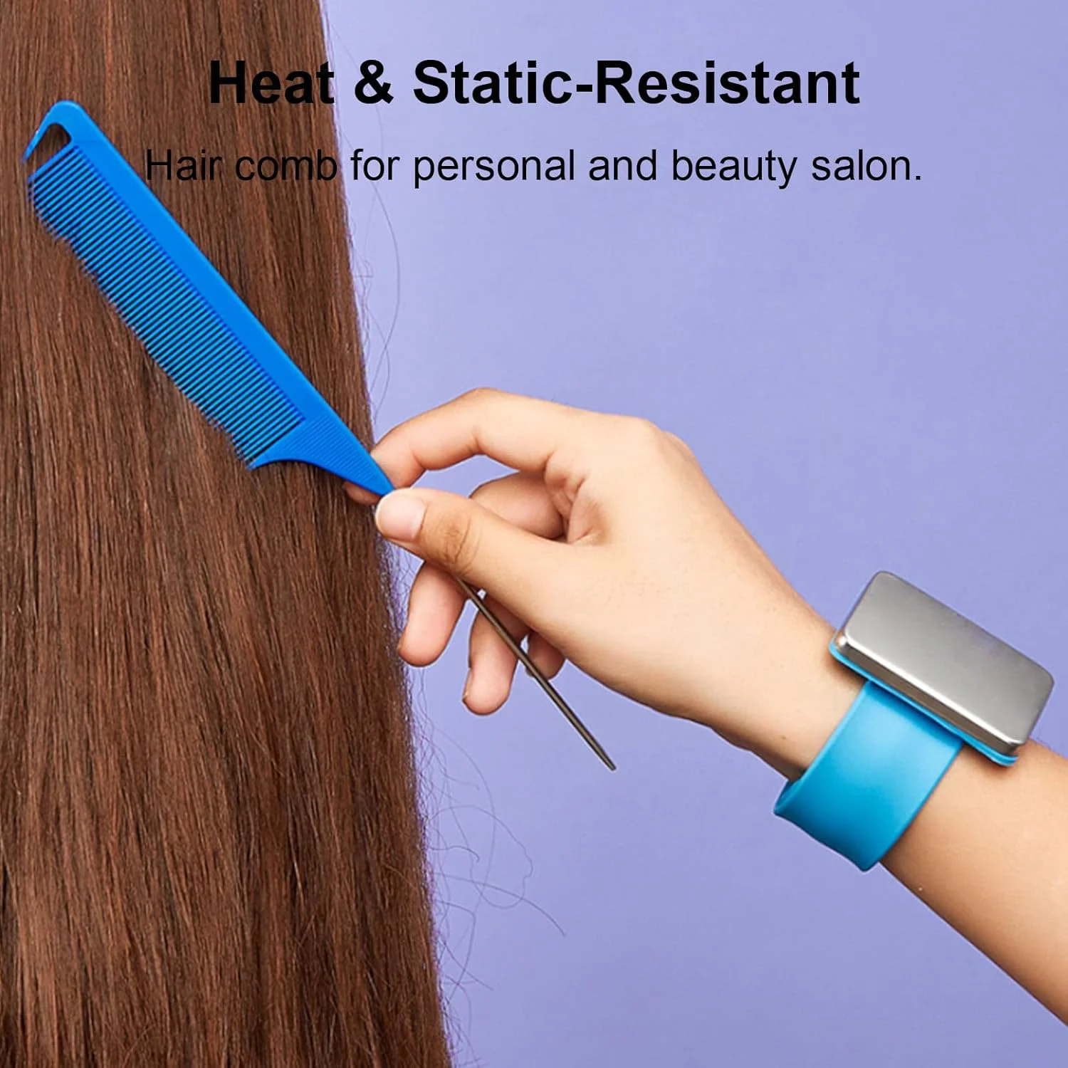 شانه رنگ مو Fawoonu، ست 4 عددی شانه مو شامل شانه دندانه ریز، شانه دم موشی، شانه برش مو، شانه برس کنترل لبه دو طرفه، ضد الکتریسیته ساکن برای آرایشگاه های مردانه و زنانه