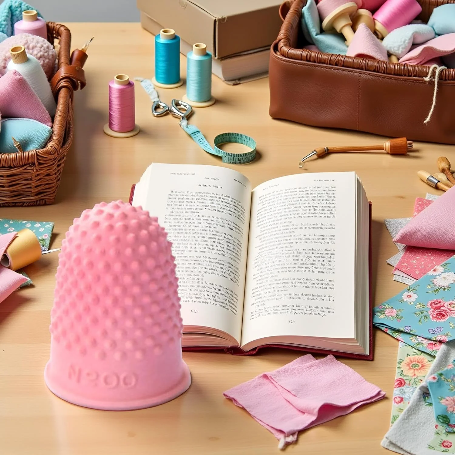5 عدد محافظ انگشت صورتی برای خیاطی، شمارش، لحاف دوزی، سوزن دوزی، ابزار لاستیکی مخروطی شکل 5 عدد محافظ انگشت صورتی برای خیاطی، شمارش، لحاف دوزی، سوزن دوزی، ابزار لاستیکی مخروطی شکل