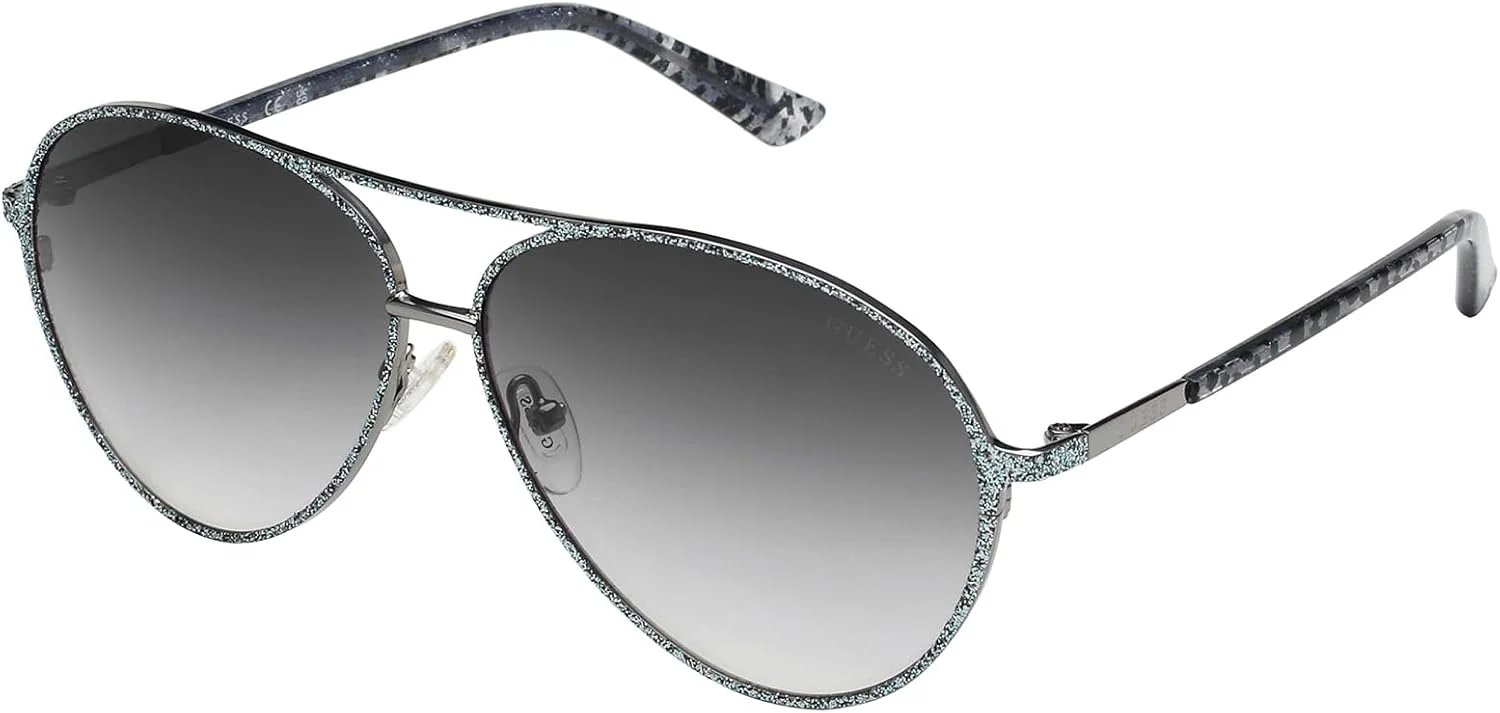 عینک آفتابی زنانه خلبانی градиент GUESS - (GU7847 20B 60 S |60| لنز خاکستری)