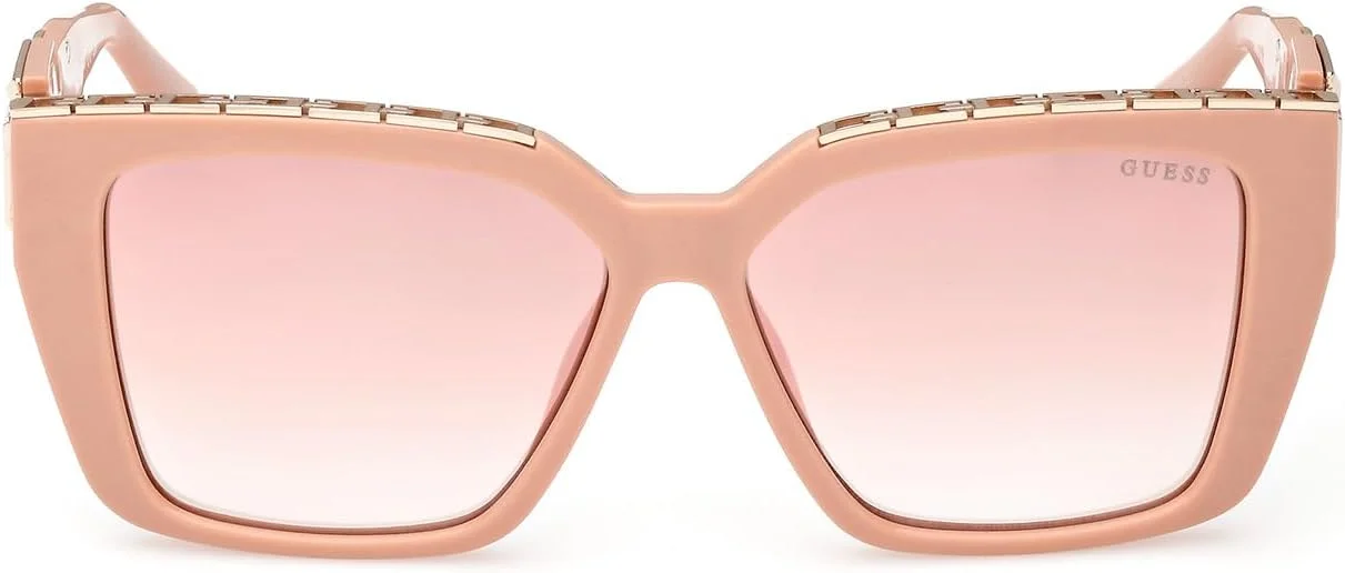 عینک آفتابی زنانه GUESS مدل GU791572U55 با فریم مربعی کامل و محافظت در برابر اشعه UV