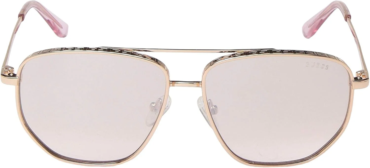 عینک آفتابی زنانه GUESS مدل GU7635 با فریم فلزی دو پل و محافظت 100% در برابر اشعه ماوراء بنفش