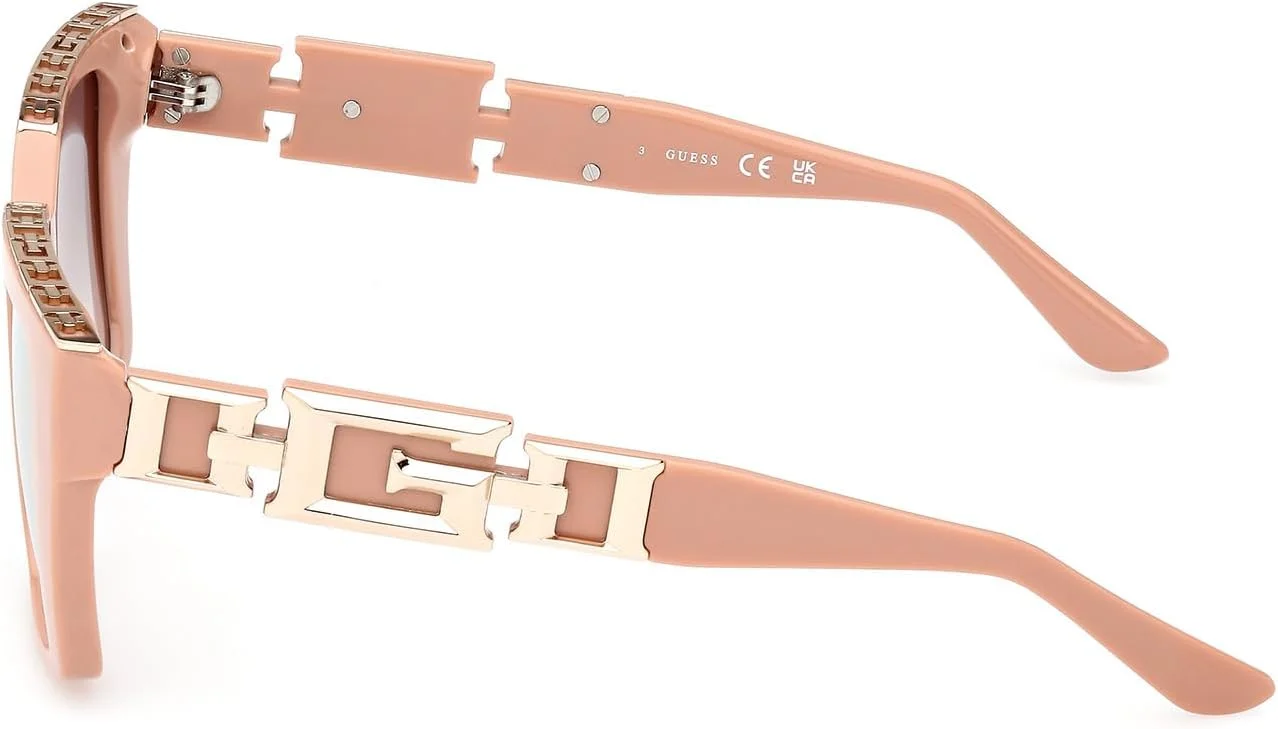 عینک آفتابی زنانه GUESS مدل GU791572U55 با فریم مربعی کامل و محافظت در برابر اشعه UV