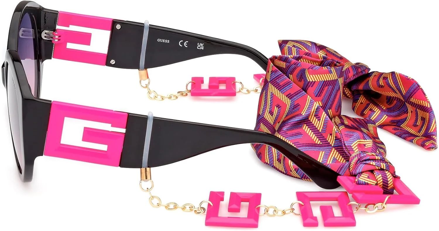 عینک آفتابی زنانه گس GU7917 74T مشکی براق 56/17/140