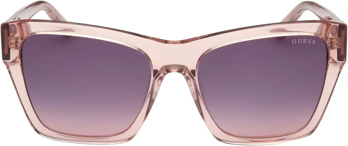 عینک آفتابی زنانه GUESS مدل GU0011357Z55، بژ براق، 55 میلی متر، محافظت در برابر اشعه UV