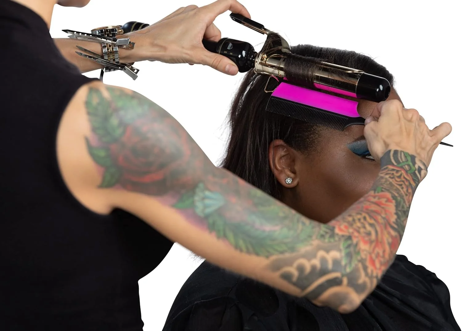 شانه حالت دهنده موی حرفه ای CONTOURE STYLE’nBLADE با محافظ حرارتی سیلیکونی / مقاوم در برابر حرارت بالا / کاهش سوختگی پوست سر و انگشتان ناشی از اتو مو و سایر وسایل حرارتی مو