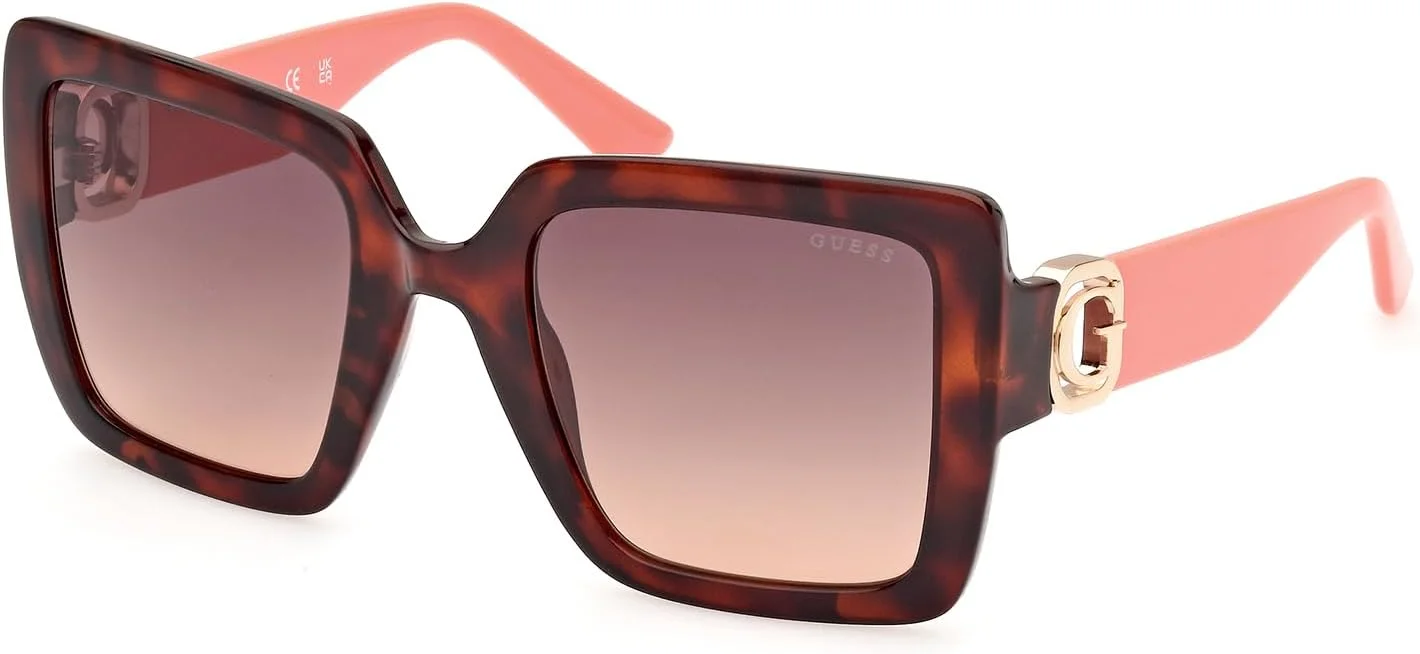 عینک آفتابی زنانه GUESS مدل GU0010352F52 با محافظت UV، هاوانای تیره، 52 میلی‌متر