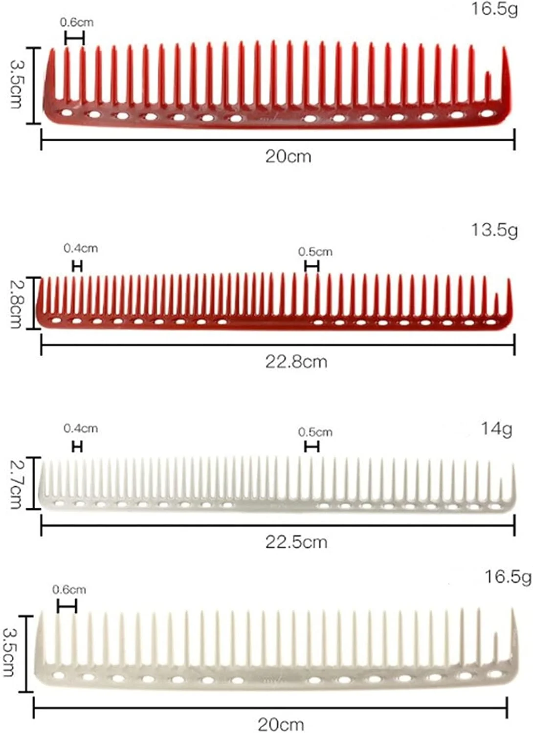 شانه مو حرفه ای، شانه های آرایشگاهی، شانه آرایشگر، شانه رزینی بادوام برای اصلاح مو، ابزارهای حالت دهی مو (رنگ: بژ B)