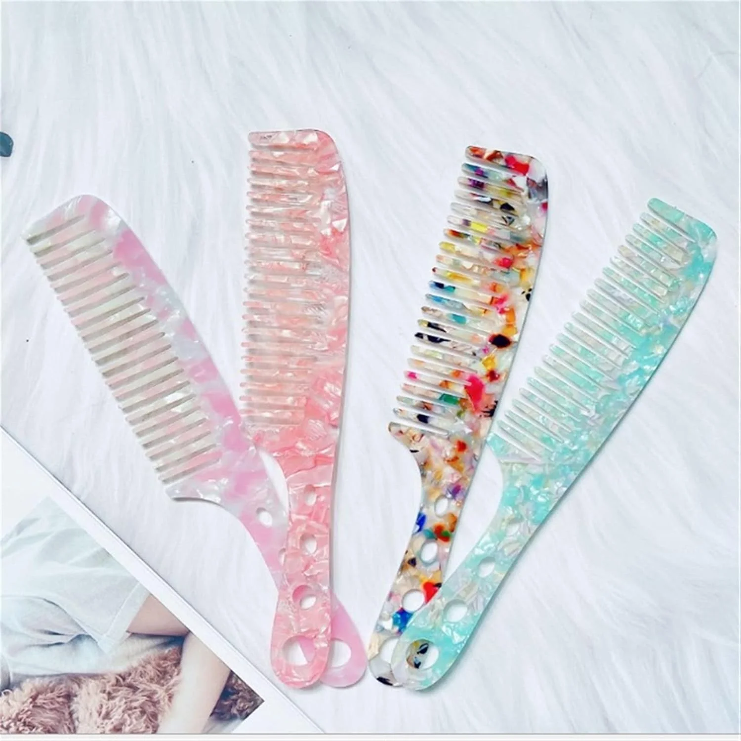 شانه 19 سانتی‌متری ابزار حالت دهی مو، شانه با دسته، شانه‌های آرایشگری ارگونومیک (رنگ: 3)