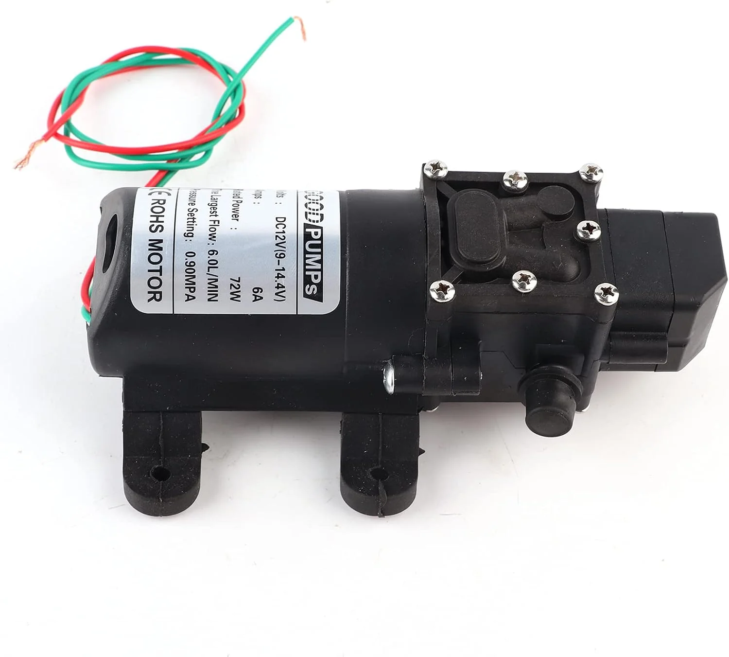 پمپ دیافراگمی Starrypxl، 6.0 لیتر در دقیقه، 0.9 مگاپاسکال، 12 ولت 72 وات، خروجی آب مستقیم، طراحی فشرده با راندمان بالا، ایده آل برای استفاده در منزل و باغ پمپ دیافراگمی Starrypxl، 6.0 لیتر در دقیقه، 0.9 مگاپاسکال، 12 ولت 72 وات، خروجی آب مستقیم، طراحی فشرده با راندمان بالا، ایده آل برای استفاده در منزل و باغ