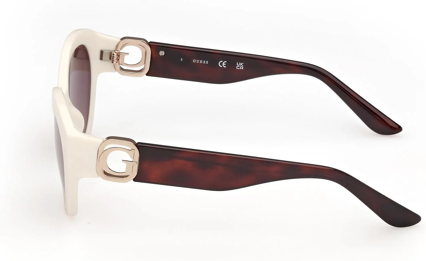 عینک آفتابی زنانه گس GU0010421B56 با فریم گرد، سایز لنز 56 میلی متر، سفید