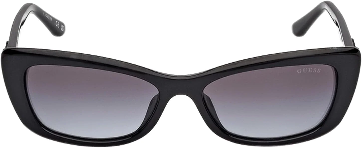 عینک آفتابی زنانه مستطیلی مشکی GUESS GU00156-H01B55 با فریم کامل و محافظت UV