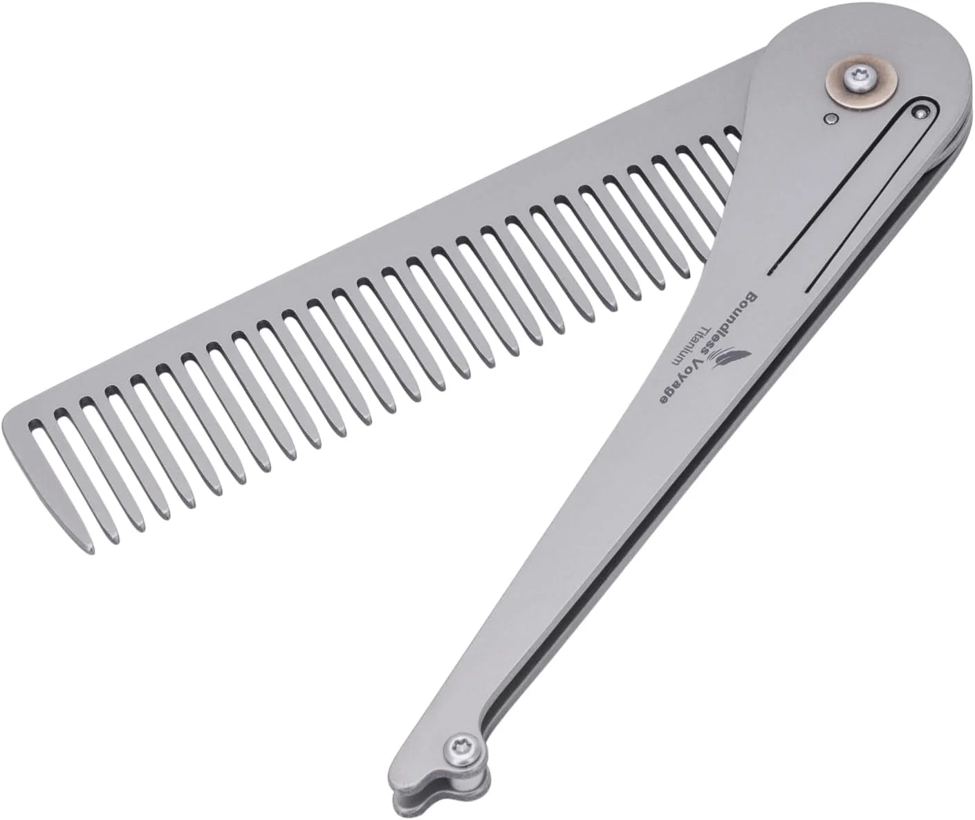 شانه تاشو جیبی مردانه Boundless Voyage، شانه جیبی برای مراقبت از ریش، حالت دهی مو برای مراقبت از سبیل، شانه تاشو جمع و جور، لوازم جانبی EDC قابل حمل مردانه (ti9011A)