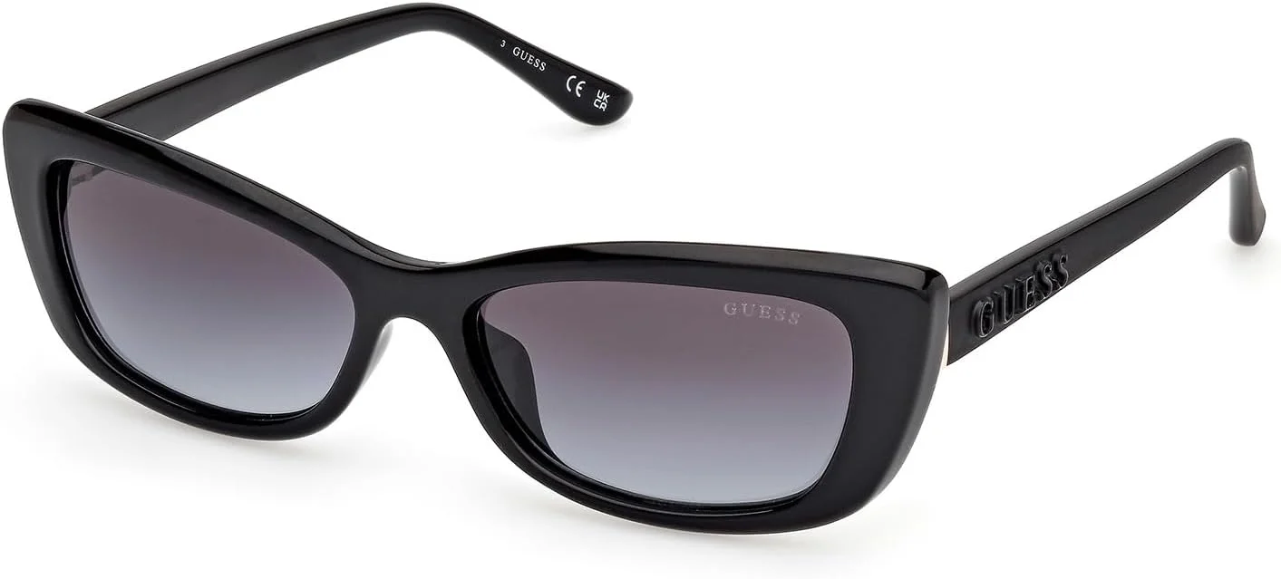 عینک آفتابی زنانه مستطیلی مشکی GUESS GU00156-H01B55 با فریم کامل و محافظت UV