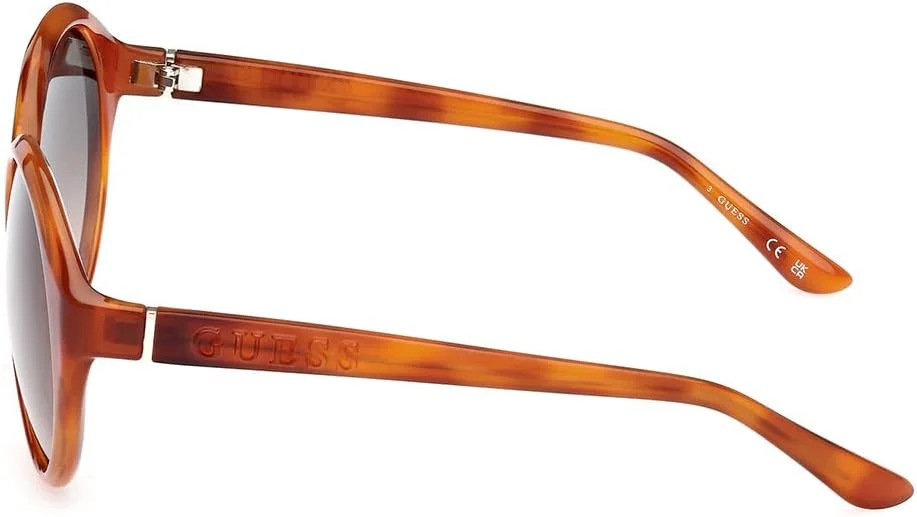 عینک آفتابی زنانه گس GU0015553P57 قهوه ای پلاستیکی بیضی شکل با محافظت UV