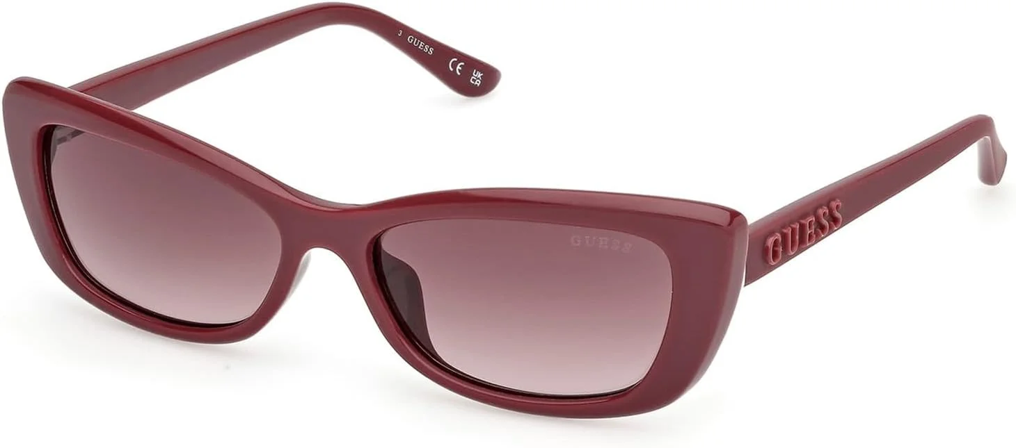 عینک آفتابی زنانه مستطیلی قرمز رنگ GUESS مدل GU00156-H69F55 با محافظت UV
