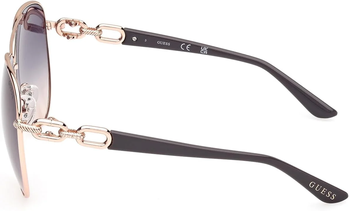 عینک آفتابی زنانه گس مدل GU0015828W61 با فریم طلایی فلزی خلبانی و محافظت UV