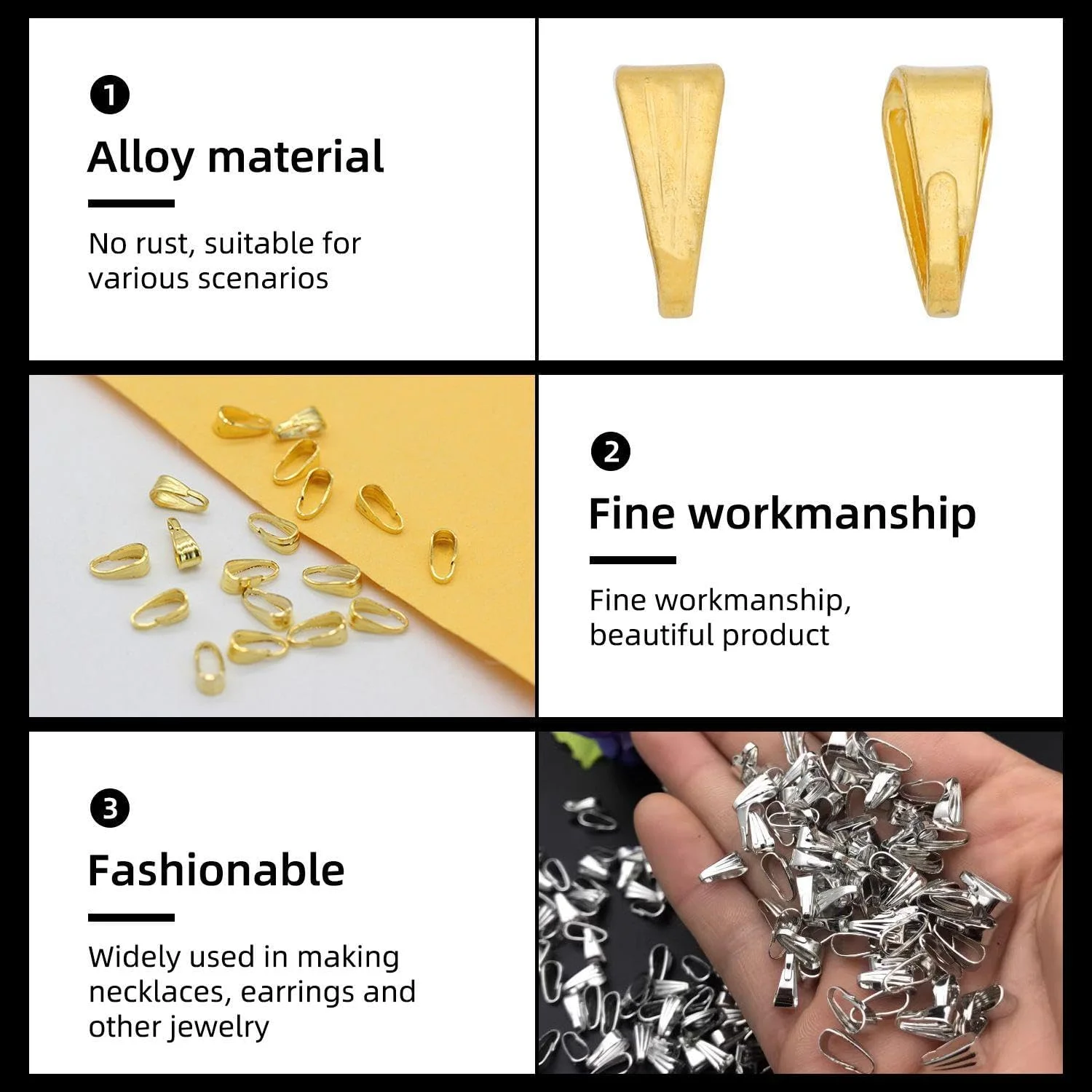FFDHWU 400 عدد قفل آویز، قفل گردنبند، لوازم DIY جواهرات، لوازم جانبی ساخت جواهرات، قفل اتصال آویز گردنبند، تولید صنایع دستی DIY FFDHWU 400 عدد قفل آویز، قفل گردنبند، لوازم DIY جواهرات، لوازم جانبی ساخت جواهرات، قفل اتصال آویز گردنبند، تولید صنایع دستی DIY