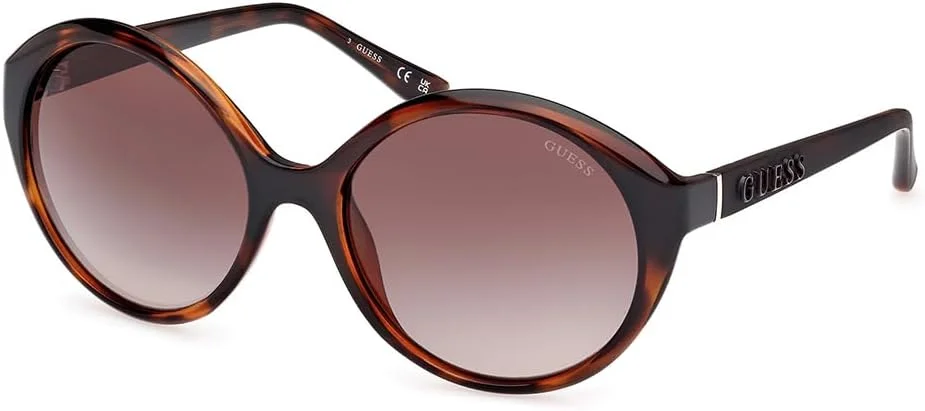 عینک آفتابی زنانه بیضی قهوه ای GUESS GU0015552F57 با فریم کامل و محافظت UV