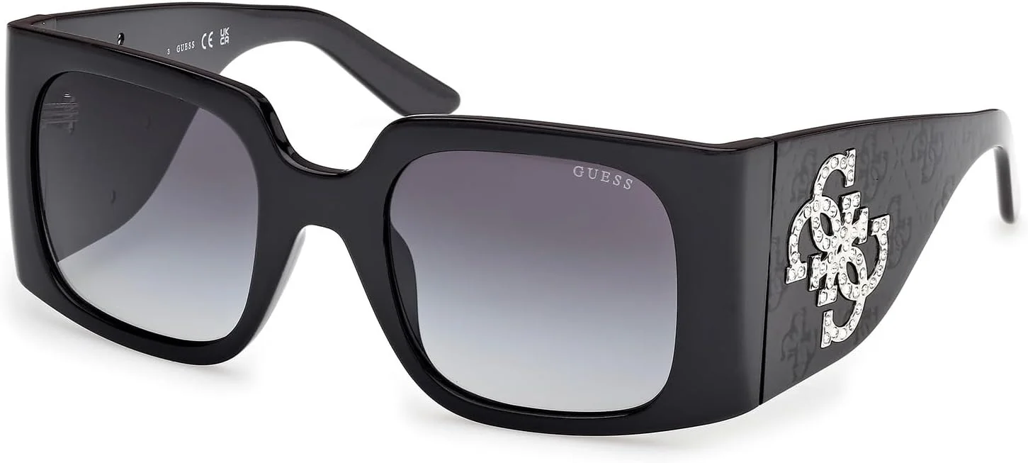 عینک آفتابی زنانه GUESS مدل NORMAL SQUARE با فریم کامل مشکی