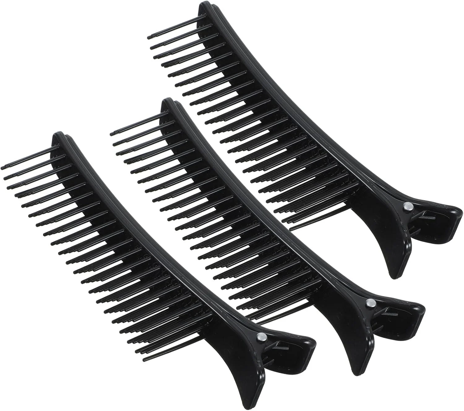 Beaupretty شانه مو، 3 عدد گیره موی ضد لغزش آرایشگر شانه دم موشی شانه گیره ای برای رنگ کردن مو ابزارهای حالت دهی شانه هایلایت غلتک مو برای سالن خانه (مشکی)