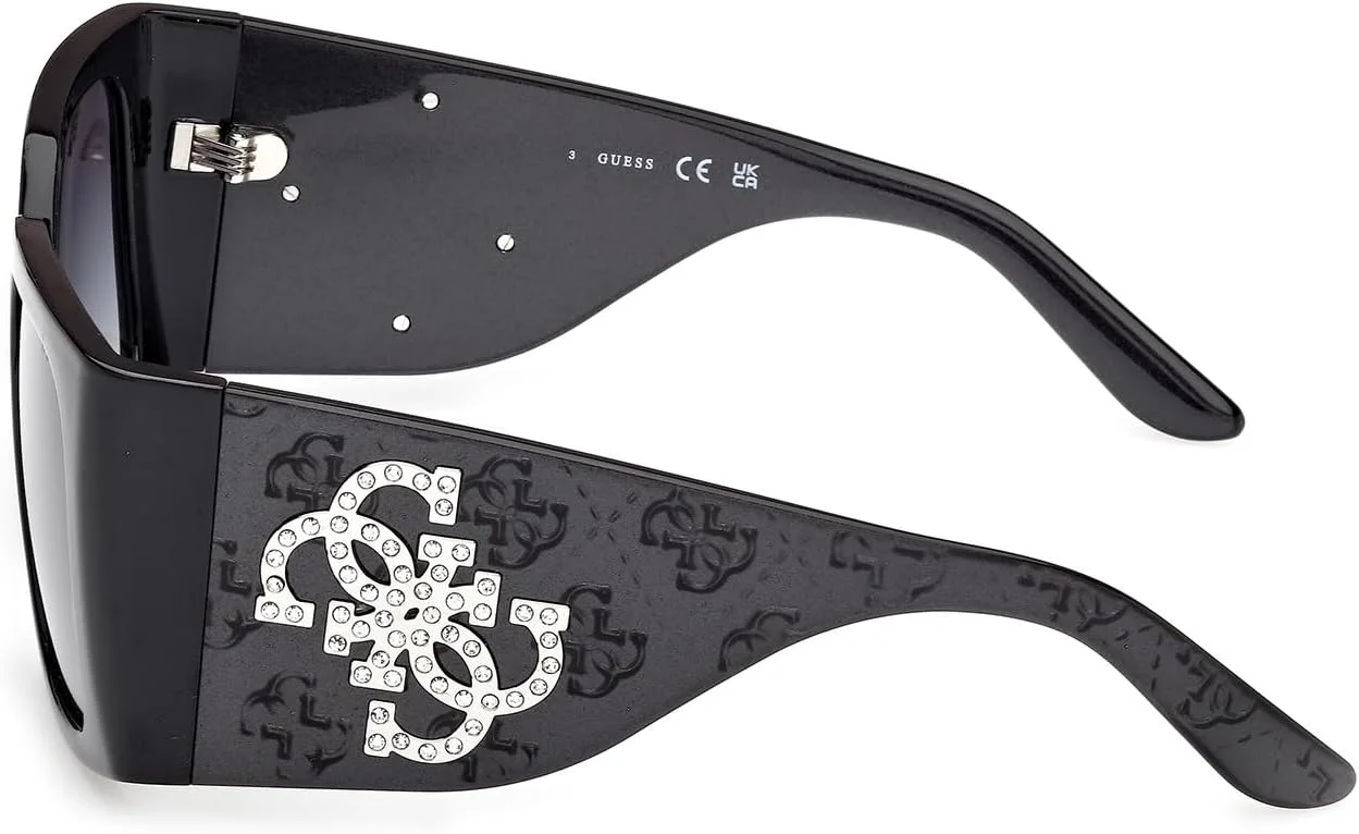 عینک آفتابی زنانه GUESS مدل NORMAL SQUARE با فریم کامل مشکی