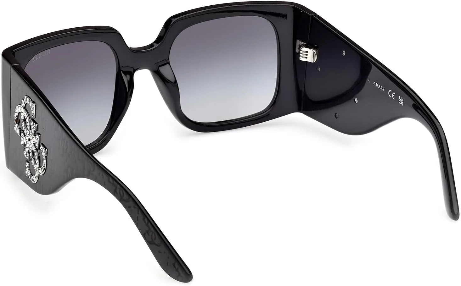 عینک آفتابی زنانه GUESS مدل NORMAL SQUARE با فریم کامل مشکی